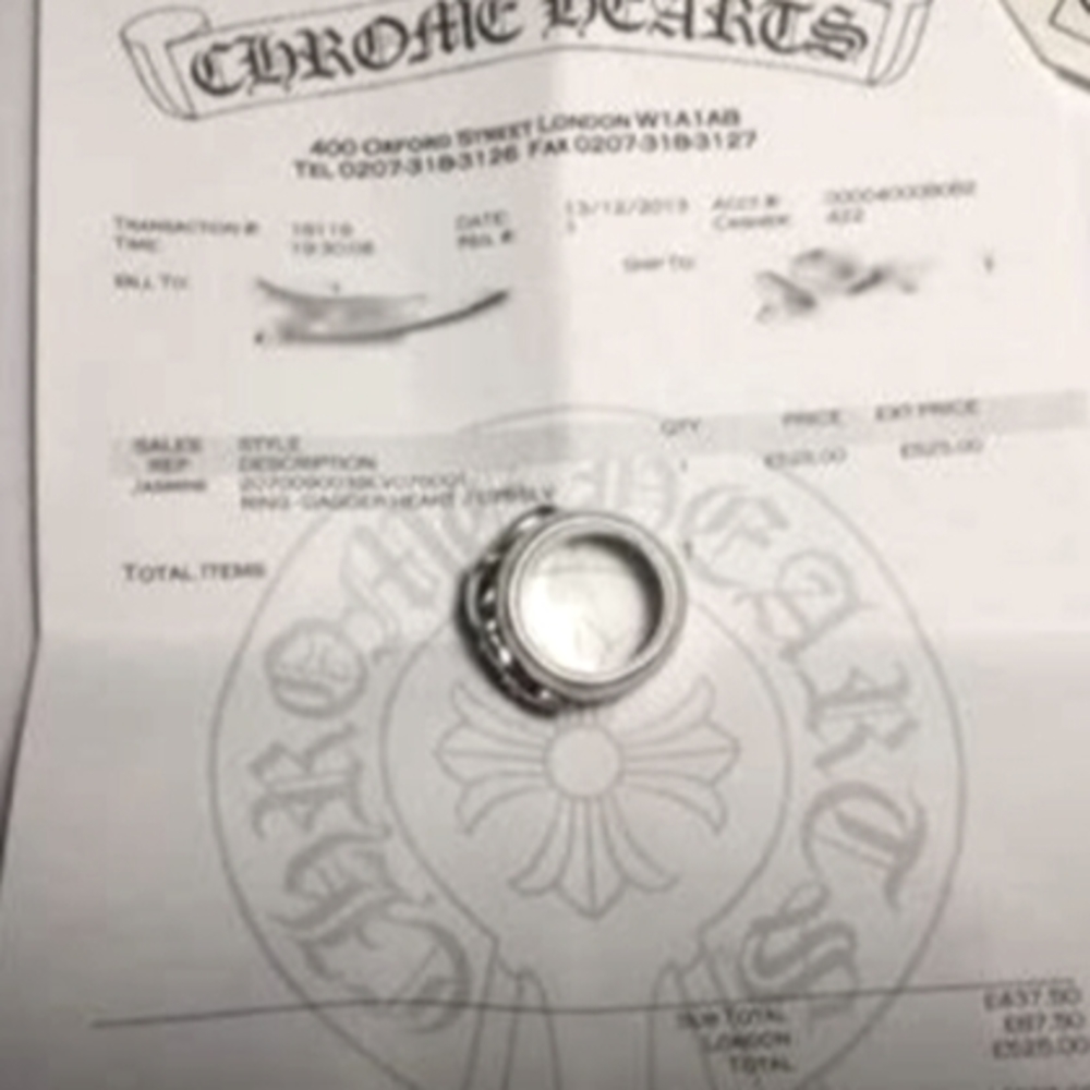 Chrome Hearts Silver Dagger ring size 8